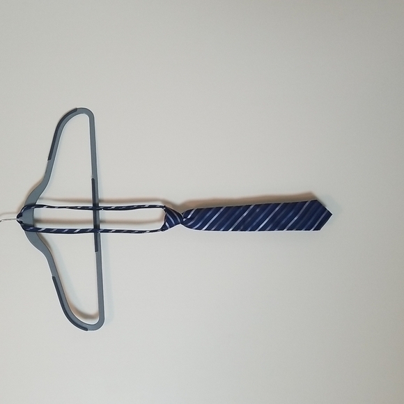 Calvin Klein Blue/Silver Silk Zipper Tie - Picture 1 of 9